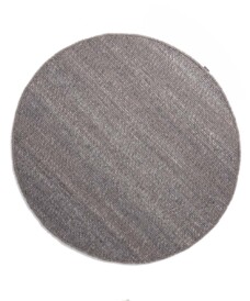 Tappeto rotondo in lana Lett - Grigio - overzicht boven, thumbnail