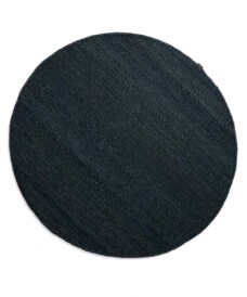 Tappeto rotondo in lana Lett - Petrolio - overzicht boven, thumbnail