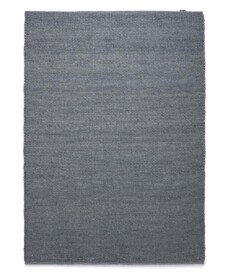 Tappeto in lana Lett - Blu acciaio - overzicht boven, thumbnail