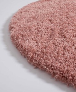 Tappeto rotondo a pelo lungo - Cozy Shaggy - Rosa - close up zijkant, thumbnail