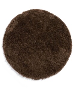 Tappeto rotondo a pelo lungo - Cozy Shaggy - Marrone - overzicht boven