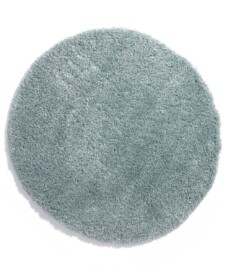 Tappeto rotondo a pelo lungo - Cozy Shaggy - Azzurro - overzicht boven, thumbnail