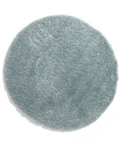Tappeto rotondo a pelo lungo - Cozy Shaggy - Azzurro - overzicht boven