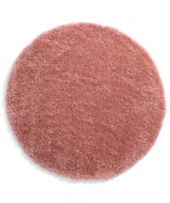 Tappeto rotondo a pelo lungo - Cozy Shaggy - Rosa - overzicht boven