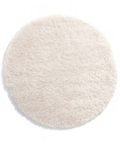 Tappeto rotondo a pelo lungo Cozy Shaggy - Bianco - overzicht boven