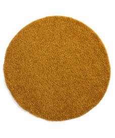 Tappeto rotondo a pelo lungo Shaggy Trend - Giallo senape - overzicht boven, thumbnail