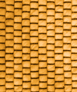 Tappeto rotondo in lana Lett - Giallo senape - close up