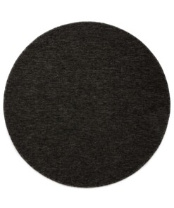 Tappeto rotondo bouclé Lush - Antracite - overzicht boven
