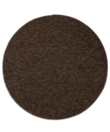 Tappeto rotondo bouclé Lush - Marrone - overzicht boven, thumbnail