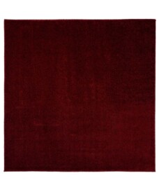 Tappeto quadrato a pelo raso Fine - Rosso - overzicht boven, thumbnail