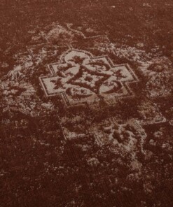 Tappeto vintage - Nomad - Color ruggine - close up, thumbnail