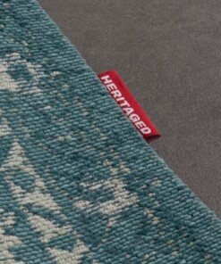 Tappeto vintage - Nomad - Blu Grigio - close up, thumbnail Tappeto vintage - Nomad - Blu Grigio - close up, thumbnail