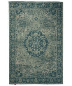 Tappeto vintage - Traditions - Blu Grigio - overzicht boven
