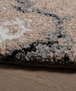 Tappeto rotondo a pelo lungo Marble Artisan - Beige - close up zijkant, thumbnail