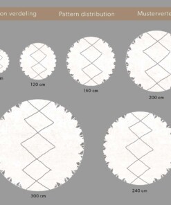 Tappeto berbero rotondo a pelo lungo Artisan - Bianco/Grigio Tappeto berbero rotondo a pelo lungo Artisan - Bianco/Grigio