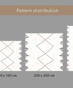 Tappeto quadrato berbero a pelo lungo Artisan - Bianco/Grigio