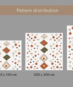 Tappeto Boho quadrato a pelo lungo Artisan - Beige/Multicolore