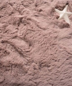 Tappeto soffice quadrato a pelo lungo - Comfy Plus - Rosa