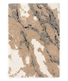 Passatoia a pelo lungo Marble Artisan - Beige - overzicht, thumbnail