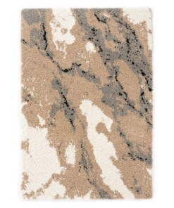 Tappeto a pelo lungo Marble Artisan - Beige - overzicht