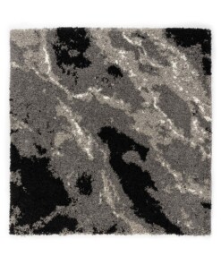 Tappeto quadrato a pelo lungo Marble Artisan - Grigio - overzicht