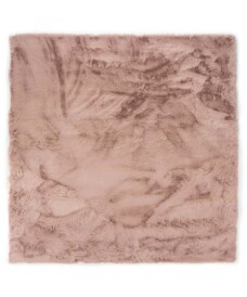 Tappeto soffice quadrato a pelo lungo - Comfy Plus - Rosa - overzicht, thumbnail