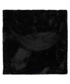 Tappeto soffice quadrato a pelo lungo - Comfy Plus - Nero - overzicht, thumbnail