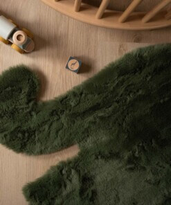 Tappeto per bambini soffice Elefante - soffice Verde oliva - overzicht sfeer