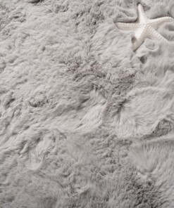 Tappeto soffice ovale - Comfy Plus - Grigio chiaro - close up materiaal