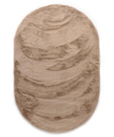 Tappeto soffice ovale - Comfy Plus - Tortora - overzicht boven, thumbnail