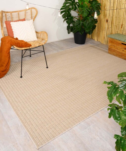 Tappeto da esterno Sunny - Beige - sfeer