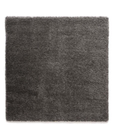 Tappeto quadrato a pelo lungo - Shaggy Grand Grigio scuro - overzicht boven, thumbnail
