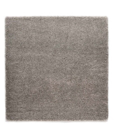 Tappeto quadrato a pelo lungo - Shaggy Grand Grigio chiaro - overzicht boven, thumbnail
