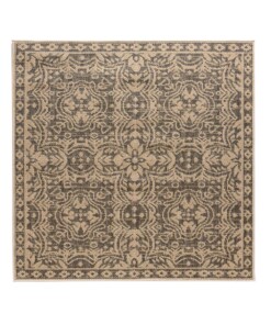 Tappeto da esterno quadrato Sunny Oriental - Beige/Nero - overzicht boven, thumbnail