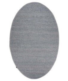 Tappeti ovali in lana Lett - Blu acciaio - overzicht, thumbnail