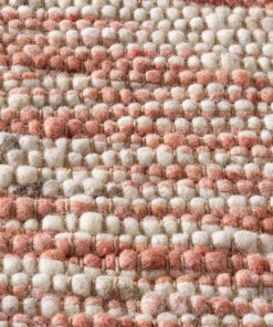 Tappeto in lana - Kaia Rosso/Crema