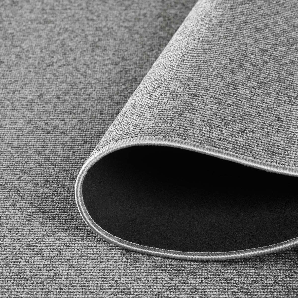 Tappeto rotondo pelo corto - Fleur grigio - close up vouw Tappeto rotondo pelo corto - Fleur grigio - close up vouw