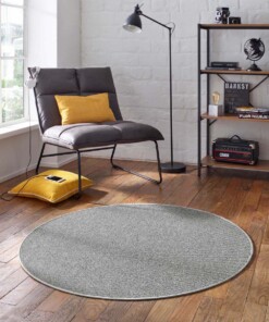 Tappeto rotondo pelo corto - Fleur grigio - sfeer