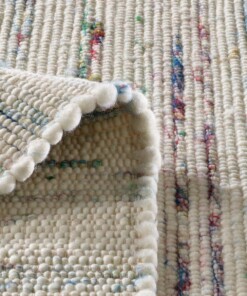 Tappeto in lana - Bokn Bianco/Multicolore