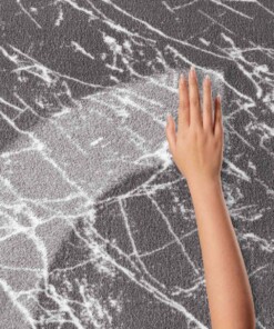 Tappeto lavabile effetto marmo - Chloé Grigio/Bianco