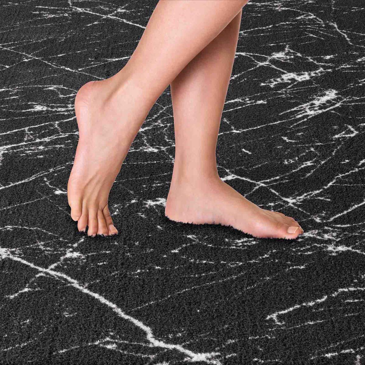 Tappeto lavabile effetto marmo - Chloé Nero/Bianco Tappeto lavabile effetto marmo - Chloé Nero/Bianco