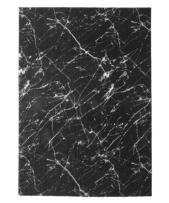 Tappeto lavabile effetto marmo - Chloé Nero/Bianco - overzicht boven