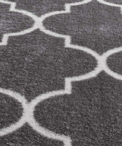 Tappeto lavabile - Trellis Grigio scuro/Bianco Tappeto lavabile - Trellis Grigio scuro/Bianco