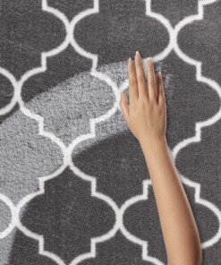 Tappeto lavabile - Trellis Grigio scuro/Bianco Tappeto lavabile - Trellis Grigio scuro/Bianco