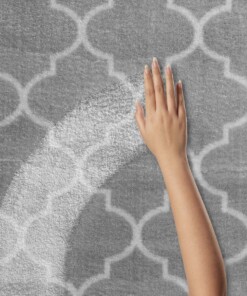 Tappeto lavabile - Trellis Grigio chiaro/Bianco - close up materiaal, thumbnail Tappeto lavabile - Trellis Grigio chiaro/Bianco - close up materiaal, thumbnail