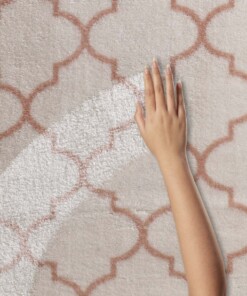 Tappeto lavabile - Trellis Bianco/Rosa