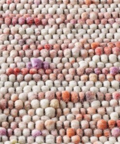 Tappeto in lana - Thora Rosso/Rosa - close up materiaal, thumbnail