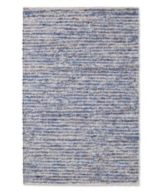 Tappeto in lana - Thora Blu/Crema - overzicht boven, thumbnail