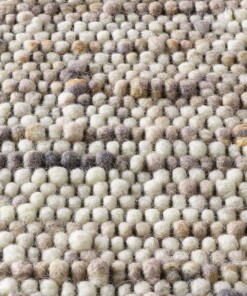 Tappeto in lana - Thora Marrone/Grigio - close up materiaal, thumbnail