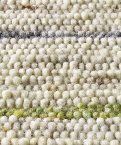 Tappeto in lana a righe Jarl - Crema/Verde - close up materiaal, thumbnail Tappeto in lana a righe Jarl - Crema/Verde - close up materiaal, thumbnail